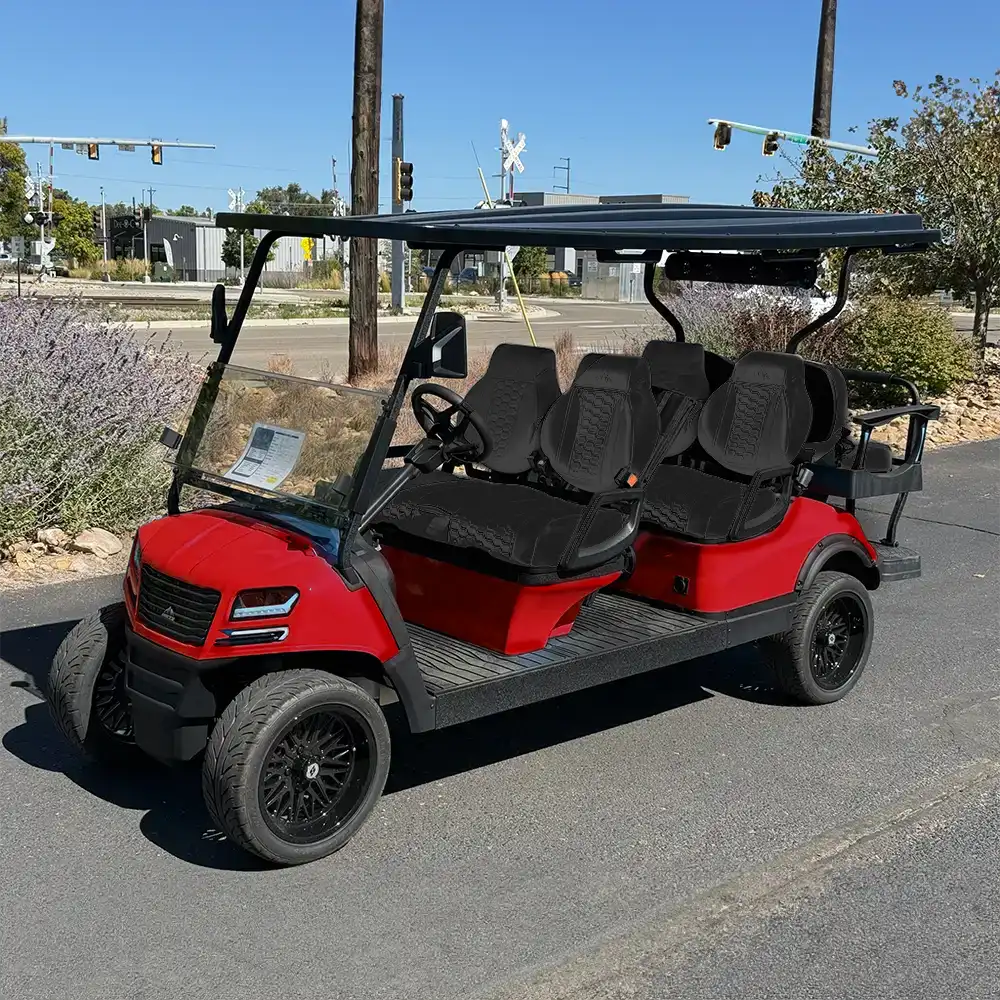 ax3 golf cart red and black