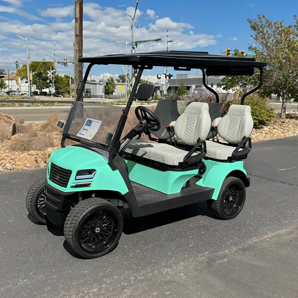 sierra seafoam green and grey golf car ax4